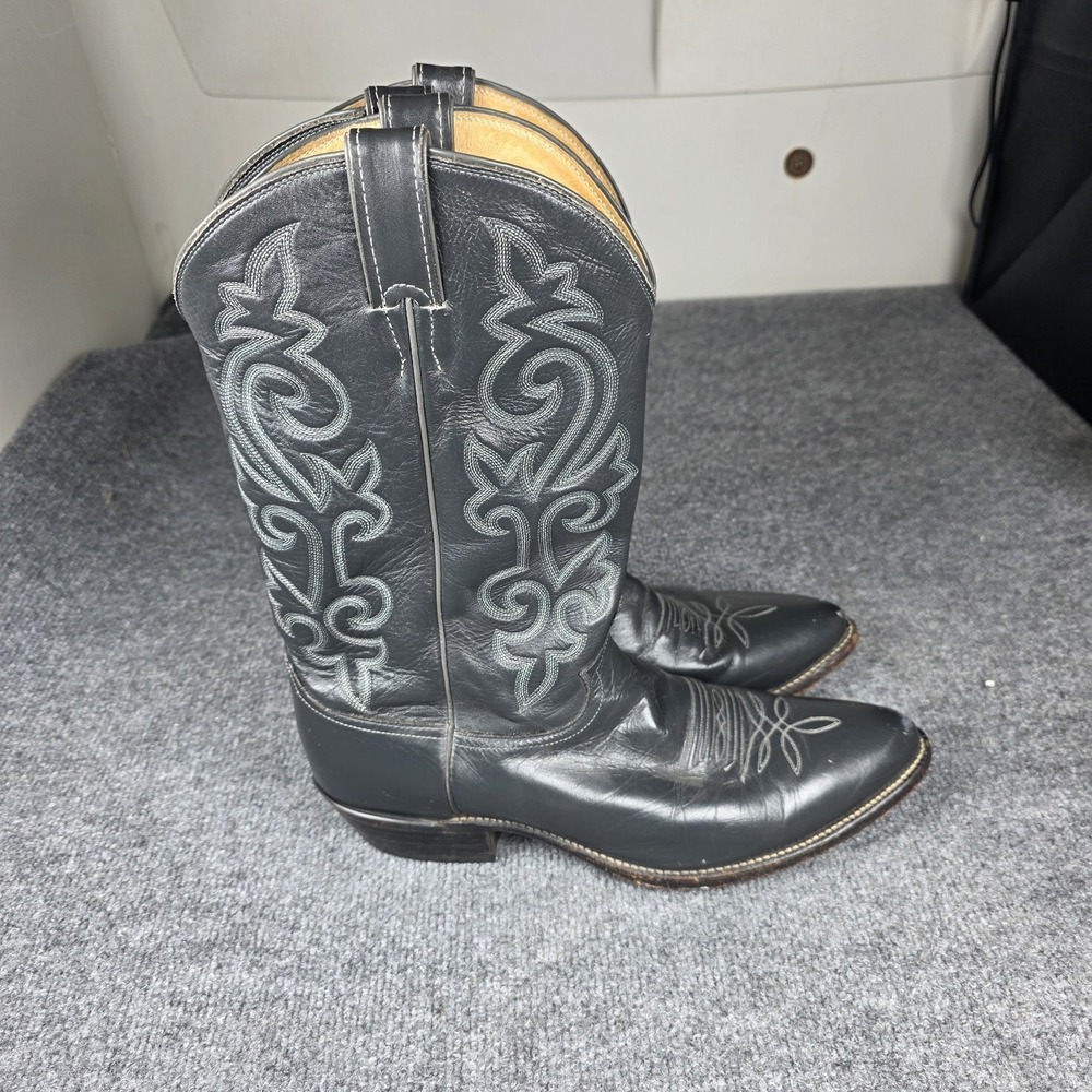 Justin Cowboy Boots Leather Style 1412 Western Men's Size 13 D Green